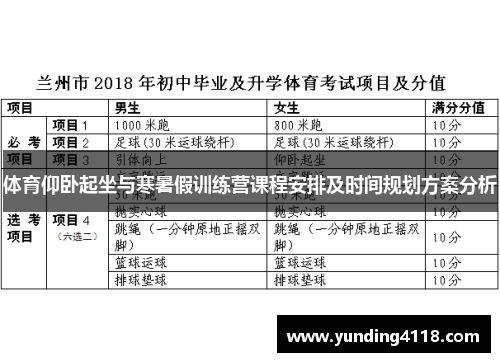 体育仰卧起坐与寒暑假训练营课程安排及时间规划方案分析